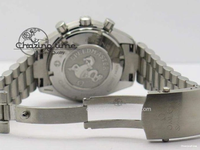 0228 Cozy Speedmaster Racing 40mm SS Black Dial On SS Bracelet A7750 ( Free Rubber Strap ) 8252